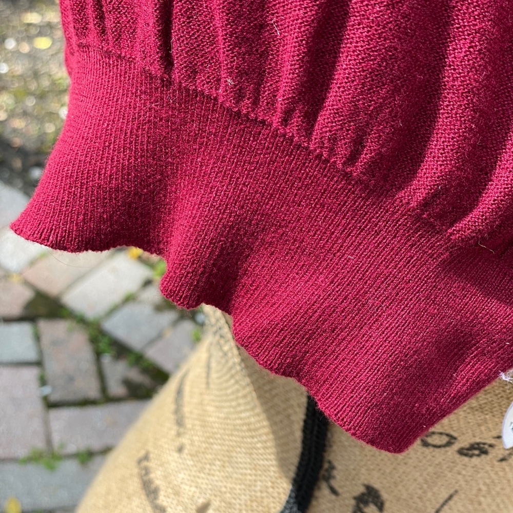 Abercrombie XL Burgundy Cotton sweater - Picture 7 of 8